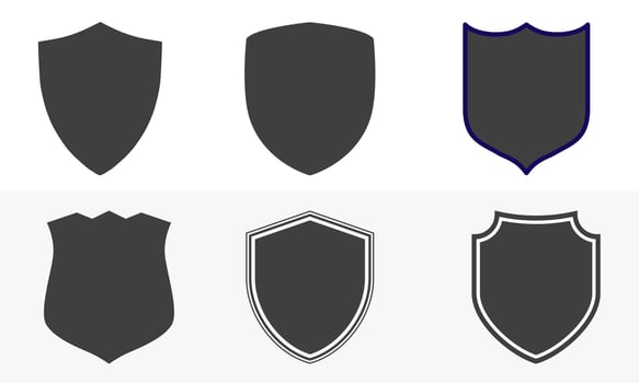 Shield icon set vector illustration design