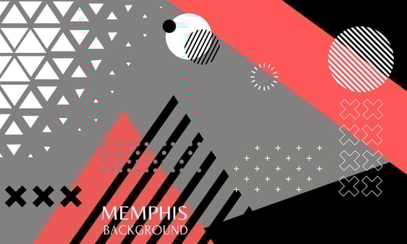Memphis abstract background vector illustration