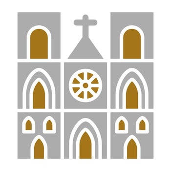 Notre Dame Vector Icon Style