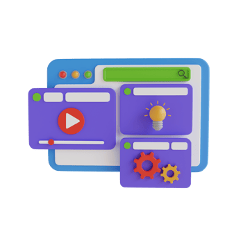 Digital Marketing, web analytics and marketing social media concept. 3D illustration. png