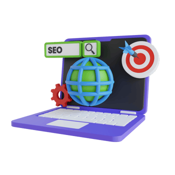 Digital Marketing, web analytics and marketing social media concept. 3D illustration. png