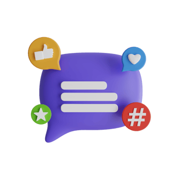 3D Social media platform, online social communication applications concept. png
