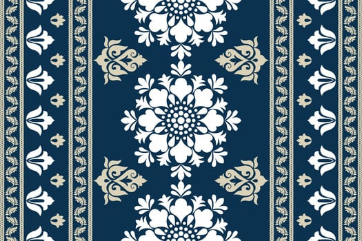 Floral seamless pattern. Vector indian decorative wallpaper. Batik indonesia. Colorful pattern with paisley and stylized flowers. Design for wrapping paper, cover, fabric, textile, wallpaper, curtains