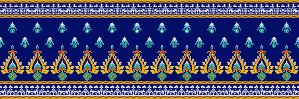 Floral seamless pattern. Vector indian decorative wallpaper. Batik indonesia. Colorful pattern with paisley and stylized flowers. Design for wrapping paper, cover, fabric, textile, wallpaper, curtains