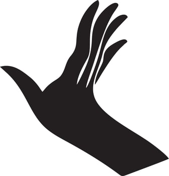 Hand icon symbol vector image. Illustration of the isolated finger hand touch human design. EPS 10