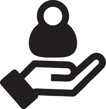 Hand icon symbol vector image. Illustration of the isolated finger hand touch human design. EPS 10