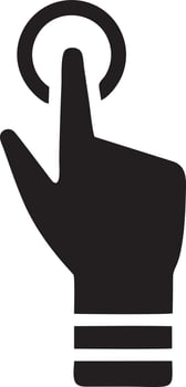 Hand icon symbol vector image. Illustration of the isolated finger hand touch human design. EPS 10