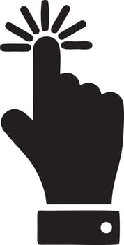 Hand icon symbol vector image. Illustration of the isolated finger hand touch human design. EPS 10