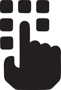 Hand icon symbol vector image. Illustration of the isolated finger hand touch human design. EPS 10