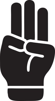 Hand icon symbol vector image. Illustration of the isolated finger hand touch human design. EPS 10