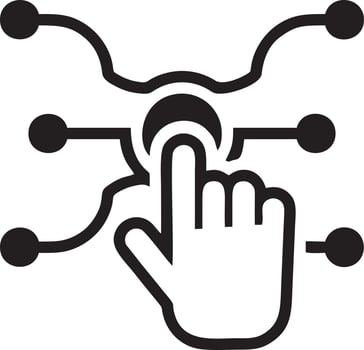 Hand icon symbol vector image. Illustration of the isolated finger hand touch human design. EPS 10