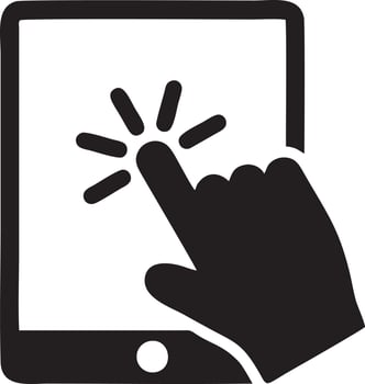 Hand icon symbol vector image. Illustration of the isolated finger hand touch human design. EPS 10