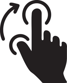 Hand icon symbol vector image. Illustration of the isolated finger hand touch human design. EPS 10