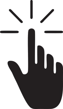 Hand icon symbol vector image. Illustration of the isolated finger hand touch human design. EPS 10
