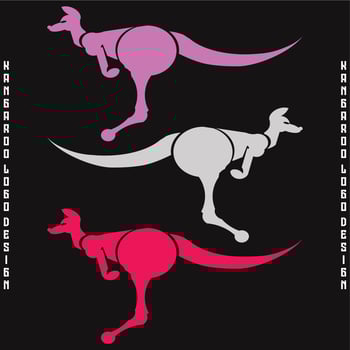Kangaroo Logo Design Simple and Cool vector