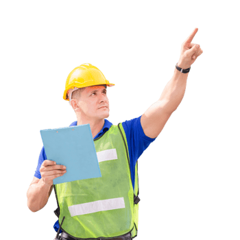Engineer man, worker in hard hat png