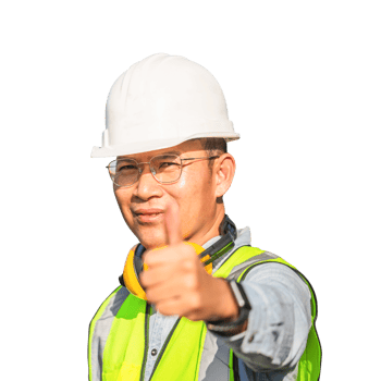 Engineer man, worker in hard hat png