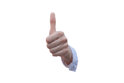 Hand showing thumbs up png