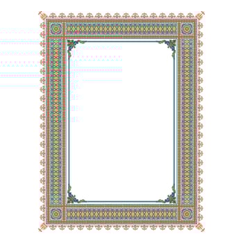 Vintage ornate seamless border vector set concept pattern in traditional style. curls and spirals ornament isolated on white background