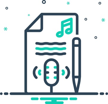 mix icon for transcription vector
