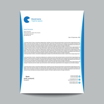 Vector professional creative letterhead template design for your business