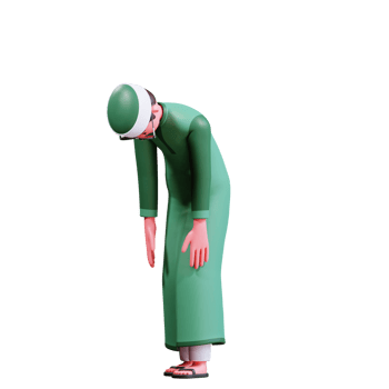3D Character Muslim Male with green clothes png