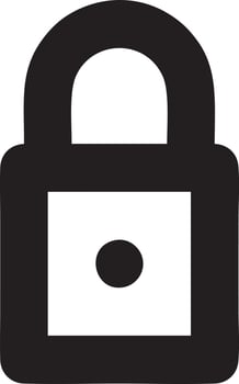 Lock security icon symbol vector image. Illustration of the key secure access system vector design. EPS 10