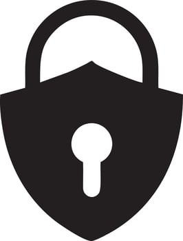 Lock security icon symbol vector image. Illustration of the key secure access system vector design. EPS 10