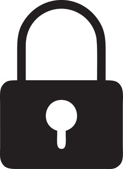 Lock security icon symbol vector image. Illustration of the key secure access system vector design. EPS 10