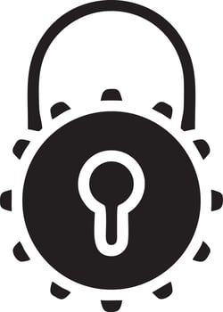 Lock security icon symbol vector image. Illustration of the key secure access system vector design. EPS 10