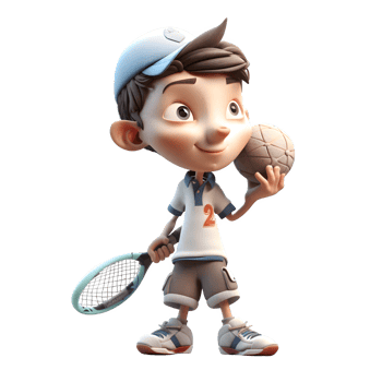 Sports Fun for Kids Children Playing and Having a Blast on White Background PNG Transparent Background