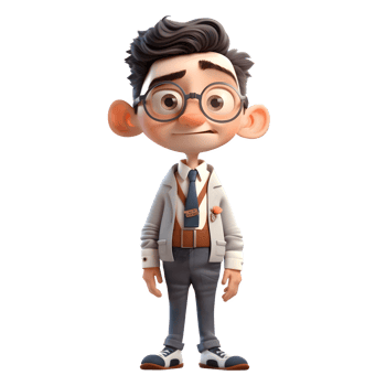 3D Businessman Professional White Background Shot PNG Transparent Background