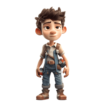 Creative 3D Engineer for Technology or Innovation Related Projects PNG Transparent Background