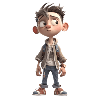 Trendy 3D Fashion Boy with Headphones Great for Music or Entertainment Marketing PNG Transparent Background