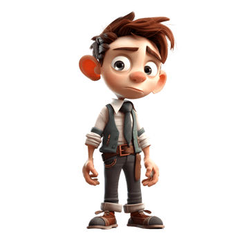 Confident 3D Fashion Boy with Sneakers Perfect for Footwear or Athleisure Concepts PNG Transparent Background