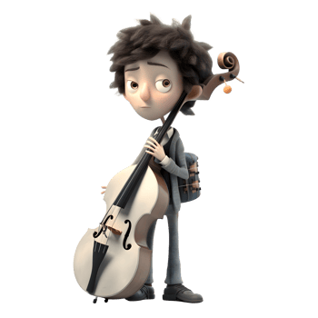 Passionate Musician Kids with Microphones PNG Transparent Background