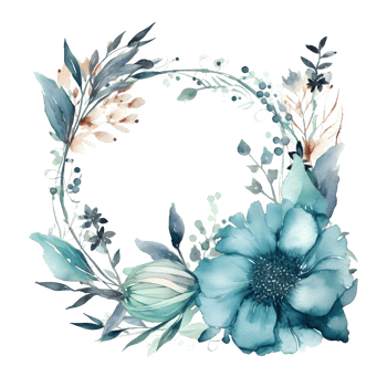 Vintage Floral Border with Roses and Leaves. Perfect for Anniversary Invitations and Cards. PNG Transparent Background