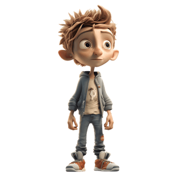 Proud 3D Student boy with certificate on white background PNG Transparent Background
