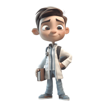 Creative 3D Doctor with Laptop Great for Telemedicine or Online Medical Consultation Projects PNG Transparent Background