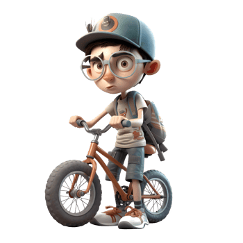 Professional 3D Cyclist with Racing Jersey Perfect for Cycling or Triathlon Event Promotions PNG Transparent Background