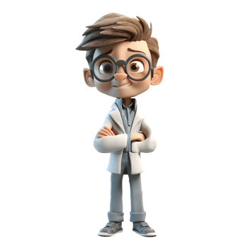 Modern 3D Doctor with Tablet Ideal for Electronic Health Record EHR or Medical App Designs PNG Transparent Background