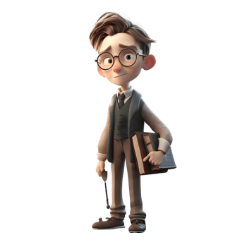 Professional 3D Businessman with Briefcase Suitable for Corporate Design Projects PNG Transparent Background