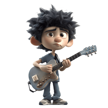 Musical Kids Playing Different Instruments PNG Transparent Background
