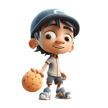 Child's Play Children Enjoying Sports and Games on White Background PNG Transparent Background
