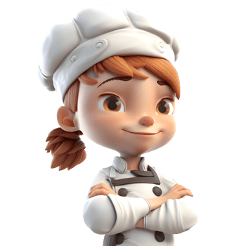 Intelligent and Adorable Chef Women Smart and Lively Characters for Culinary Education and Marketing PNG Transparent Background