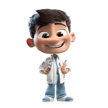 Elegant 3D Dentist with Injection Ideal for Dental Anesthesia or Pain Management Projects PNG Transparent Background