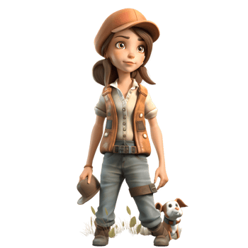 Energetic and Dynamic 3D Farmer Women Active and Vigorous Models for Organic Farming Industry Media PNG Transparent Background