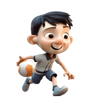 Young Athletes Kids Having Fun and Staying Active with Sports on White Background PNG Transparent Background
