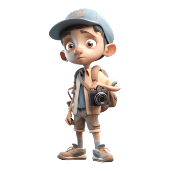 Little Snappers Capturing Life on White Background PNG Transparent Background