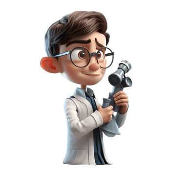 Creative 3D Doctor with Medical Chart Great for Medical Statistics or Research Infographics PNG Transparent Background